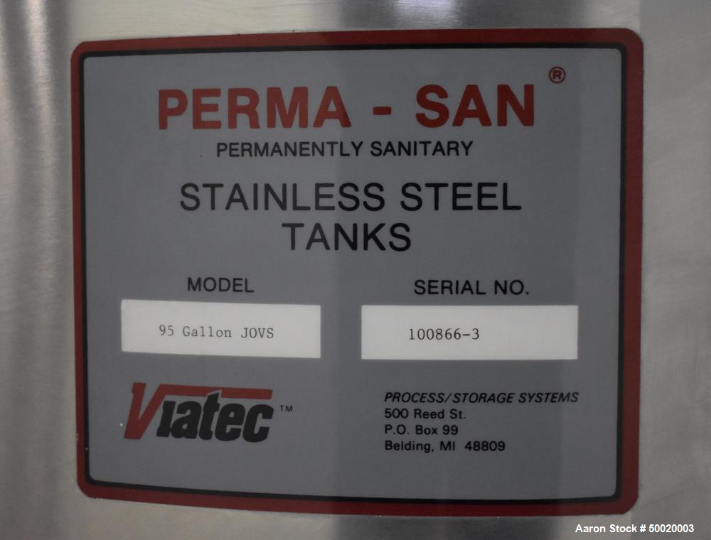 Used Perma-San 95 Gallon Mix Tank